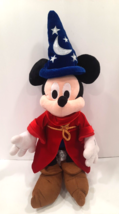 Large Disney Sorcerer Mickey Mouse Plush 24&quot; Fantasia EUC Clean - £12.45 GBP