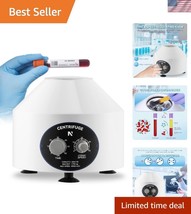 Desktop Lab Centrifuge with 6 Tube Capacity - Efficient Timer &amp; Speed Co... - $133.49