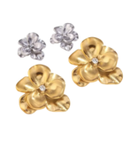 Flower Blossom Earrings Stainless Steel - $34.68 CAD