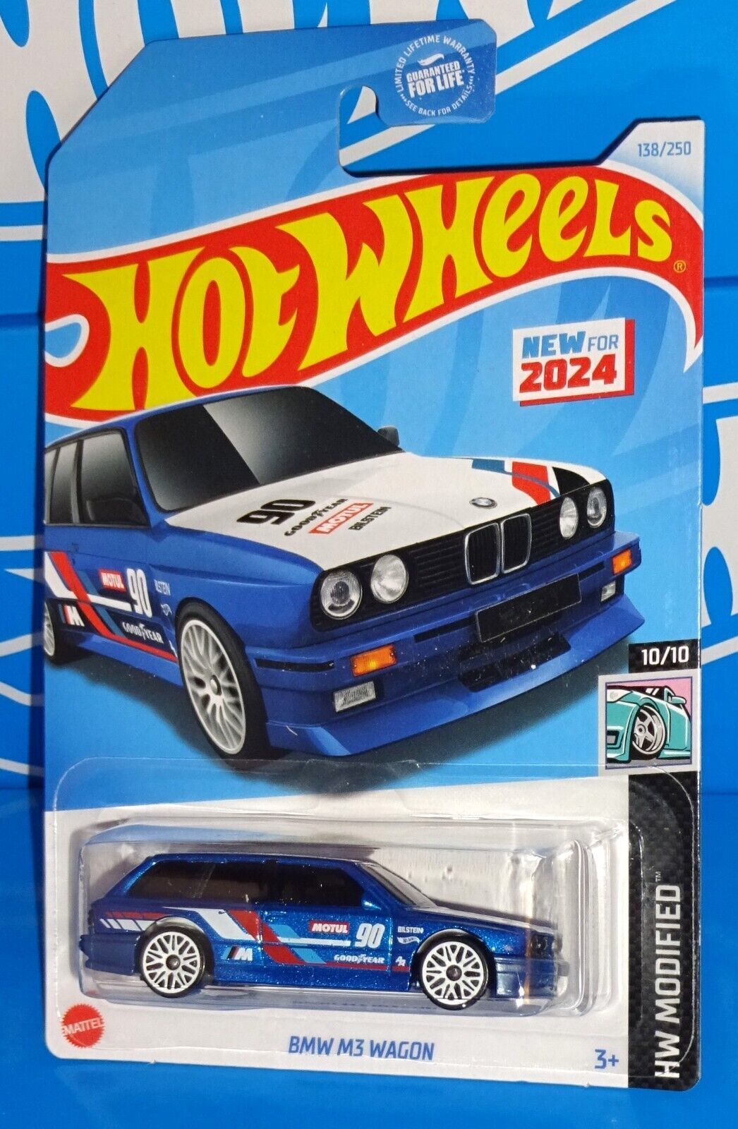 Primary image for Hot Wheels New For 2024 HW Modified Series #138 BMW M3 Wagon Mtflk Blue w/ E10s