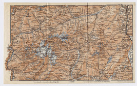 1910 Antique Map Of Val Di Sole Camonica Adamello Alps South Tyrol Austria Italy - £23.91 GBP
