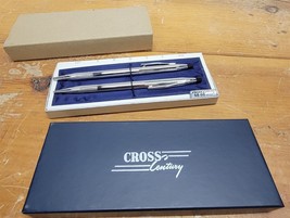 Vintage MIB Century by Cross Chrome Ballpoint Pen &amp; Mechanical Pencil Set - £30.41 GBP