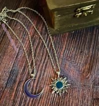 Twitches Necklaces Moon Sun Witch Pendant Matching Friendship Necklaces - £38.84 GBP