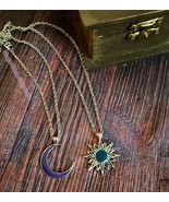 Twitches Necklaces Moon Sun Witch Pendant Matching Friendship Necklaces - $67.89 CAD