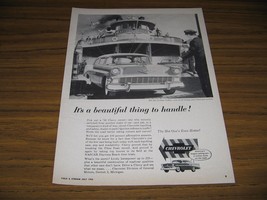 1956 Print Ad The &#39;56 Chevrolet Bel Air 2-Door Sedan Chevy, Ferry Boat - $14.16