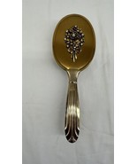 Vintage Vanity Hair Brush Goldtone Metal Filgree &amp; Colorful Faux Gem Stones - €31,38 EUR