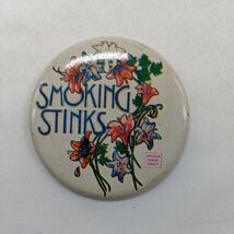 Smoking Stinks * Pin Pinback Button 2.25&quot; * American Cancer Society - $181.42 MXN
