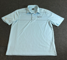 Greg Norman Tasso Elba Play Dry Golf Polo Shirt Blue Striped Men&#39;s Size ... - $17.76