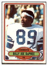 1980 Topps Billy Joe DuPree Dallas Cowboys Football Card - Vintage NFL Collectib - £3.57 GBP