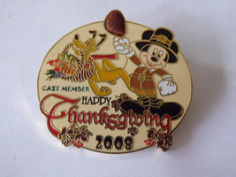 Disney Trading Pins 65995 Cast Exclusive - Happy Thanksgiving 2008 (Mickey &amp; Plu - £11.05 GBP