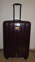 TUMI 24" 4 Wheel Spinner Suitcase Burgundy Hard Shell Checked Luggage TS... - $229.00