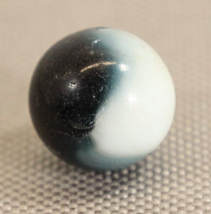 Akro Agate Tri-Color Patch Shooting Marble 5/8in Diameter White Black Gray - £7.16 GBP