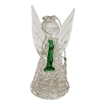 Vintage Hand Spun Glass Angel Ornament Playing Instrument Christmas Tree Decor - £8.28 GBP