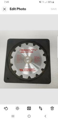 Vermont American 184mm, 7 1/4" Nail Cutting Blade, 5/8" Arbor, Bevel Teeth, NOS - £17.37 GBP