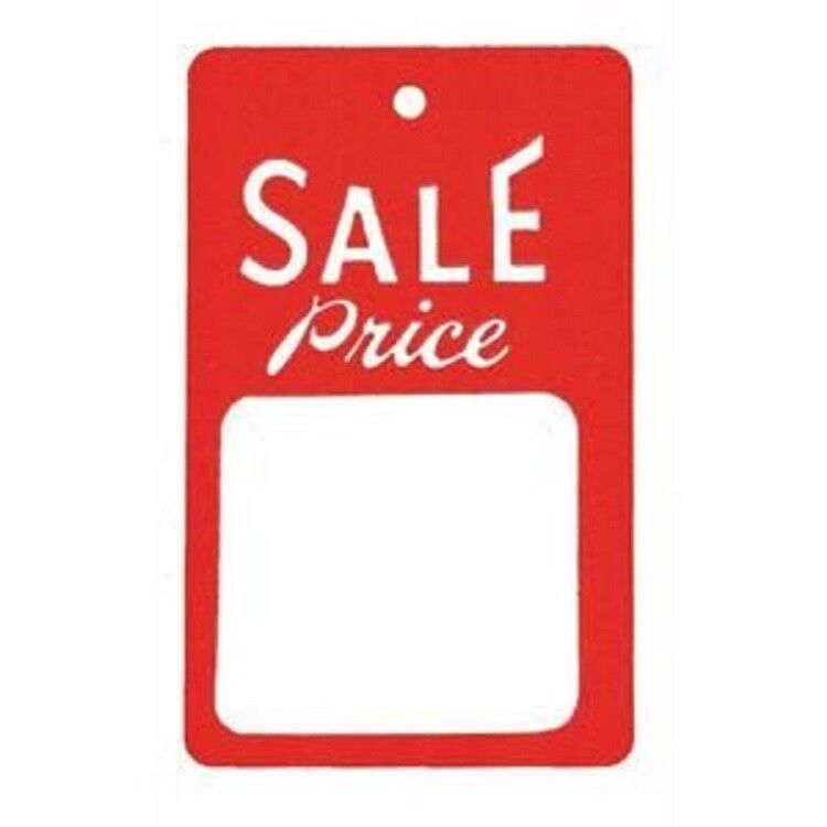 Sale Price Tags (Red/White) Case of 1000  - $24.45