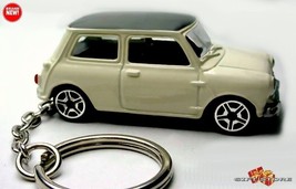 Rare Keychain White Black Mini Cooper Austin Morris Leyland Bmc Great Gift - £37.37 GBP