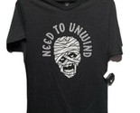 Way to Celebrate Men&#39;s Gray Graphic Mummy Need To Unwind Short Sleeve T-... - $9.89