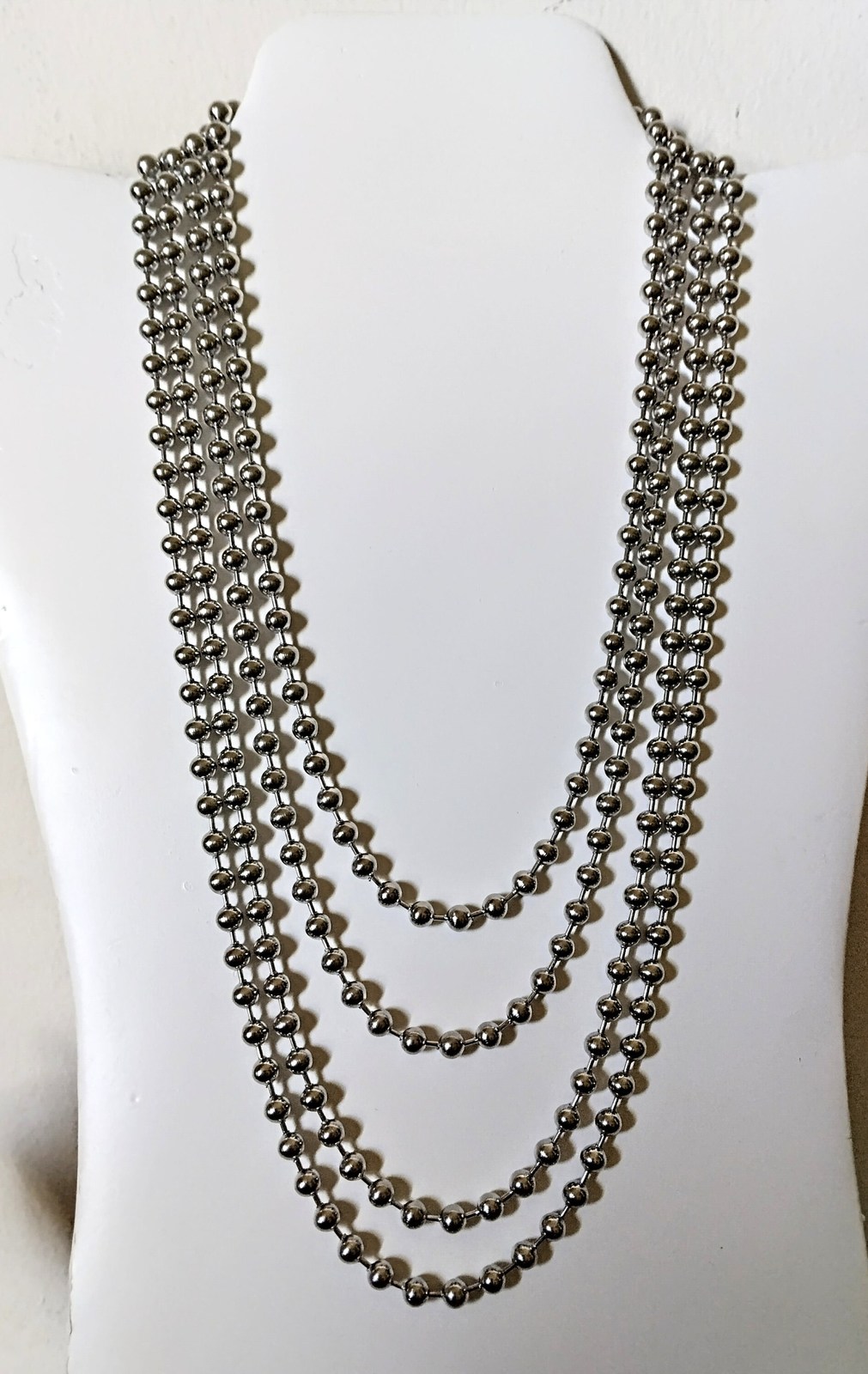 5mm 18&quot; 20&quot; 22&quot;24&quot; High Polished Stainless Steel Bead Ball Necklace - $12.00