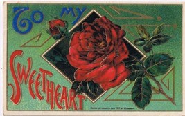 Postcard Embossed Valentine To My Sweetheart 1915 - £2.36 GBP