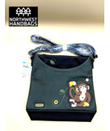 MONKEY WITH BANANAS SWEET MESSENGER PURSE BAG DARK GREEN CHALA - $61.38