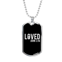 Loved John Cross Christian Necklace Stainless Steel or 18k Gold Dog Tag 24&quot; Cha - £37.39 GBP+