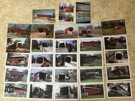 Vintage Lot Of 28 Various Covered Bridge Postcards Pennsylvani - £10.05 GBP