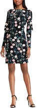 American Living Womens Floral Print Layered Dress,Black Multi,16 - £44.76 GBP