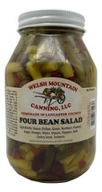 FOUR BEAN SALAD - 4 Beans Onions Peppers Mix in Sweet Brine Amish Homema... - £7.98 GBP+