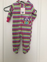 1 Pc Duck Duck Goose Baby Girls Pink Striped Pram Snow Suit Size 3/6 Months - £31.54 GBP