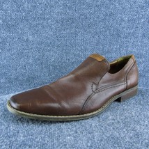 Kenneth Cole Live 2 Tell Men Loafer Shoes Brown Leather Slip On Size 11.5 Medium - $34.65