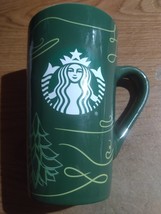 Starbucks Green Tall Skinny Latte Coffee Mug Cup 14 oz w/ White Mermaid ... - $6.84 CAD