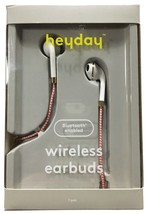 heyday Wireless Coral White Braided Bluetooth Enabled Earbuds Phone Headset NEW - £7.97 GBP
