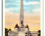 Lincoln Tower Springfield Illinois IL UNP Linen Postcard S13 - £2.80 GBP