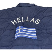 Diva Fashion Hellas Flag Blue Puffer Jacket 2XL Embroidered Blue Flag Cu... - $21.49
