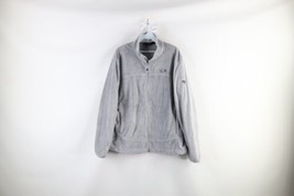 Mountain Hardwear Womens XL Spell Out Fuzzy Shag Fleece Full Zip Jacket Gray - £38.62 GBP