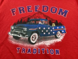 FREEDOM Pickup Truck TRADITION Patriotic TEE Men&#39;s Size Medium Ford Chevy?? - £9.40 GBP