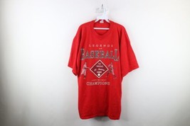Vintage 90s Mens XL Faded Spell Out Legends of Baseball T-Shirt Red Cott... - £31.51 GBP