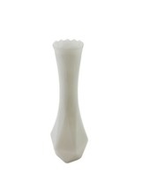 Vintage Geometric White Milk Glass Vase Bud 8.5in - £6.74 GBP