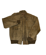MARLYNN TRADITIONS Ltd Men’s Tan Genuine Leather Bomber Jacket Size 46-VTG - $68.16 CAD