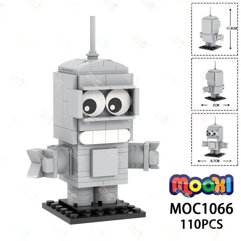 110PCS Cartoon Robot Model MOC Building Blocks DIY Action Figure Animation - £19.96 GBP