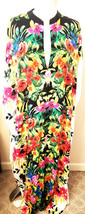 Johnny Was Maxi Kaftan Dress/Cover-up Sz-L/Xl Multicolor Floral - £141.76 GBP