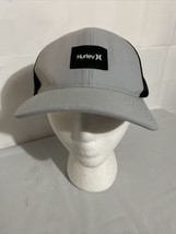 Hurley Warner Trucker Baseball Hat Cap. Adjustable Snapback. Gray Black Patch. - £12.32 GBP