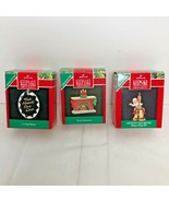 Lot of 3 Hallmark Keepsake Miniature Ornaments Bell Elf Fireplace Loving... - £14.61 GBP