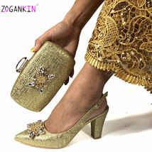 Fashionable Italian Shoes and Bag Set African Sets Champagne Color Nigerian Shoe - £79.11 GBP