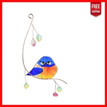 Handcrafted Stained Glass Owl and Bluebird Suncatcher - Beautiful Window... - $546.04 MXN