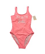So Women Swimsuit Size XS Pink Preppy Coral Stretch One Piece Cheeky Hig... - £16.49 GBP