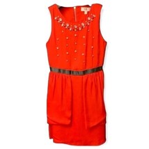 GB Girls Dress Red Sleeveless Holiday Christmas Lined Girls Size 10 Rhin... - £19.53 GBP