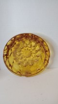 Vintage Honey Amber Faceted Glass Ashtray - Retro Anchor Hocking - $15.02