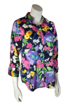 Lauren Ralph Lauren Colorful Floral Button Down Boho Summer Vacation Shirt Large - £35.00 GBP
