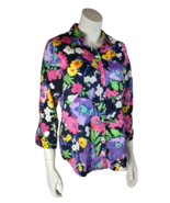 Lauren Ralph Lauren Colorful Floral Button Down Boho Summer Vacation Shi... - £34.35 GBP